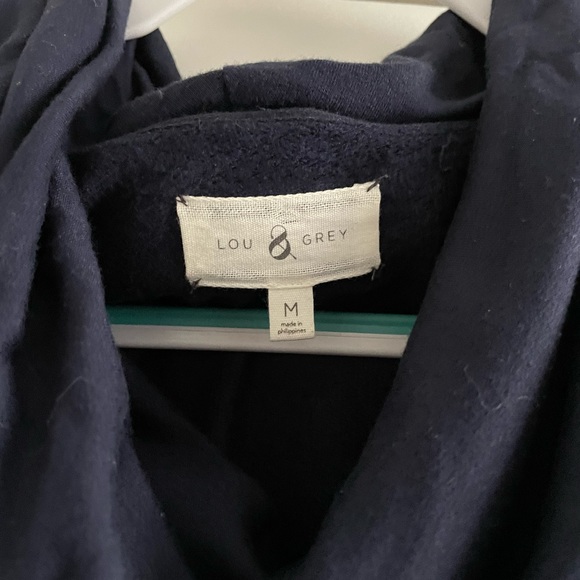 Lou & Grey Cowl Neck Sweatshirt in Navy - Picture 4 of 8